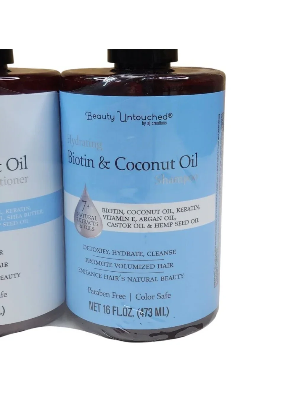 Beauty Untouched Biotin & Coconut Oil Shampoo & Conditioner 2-Pack 16 Fl Oz Each